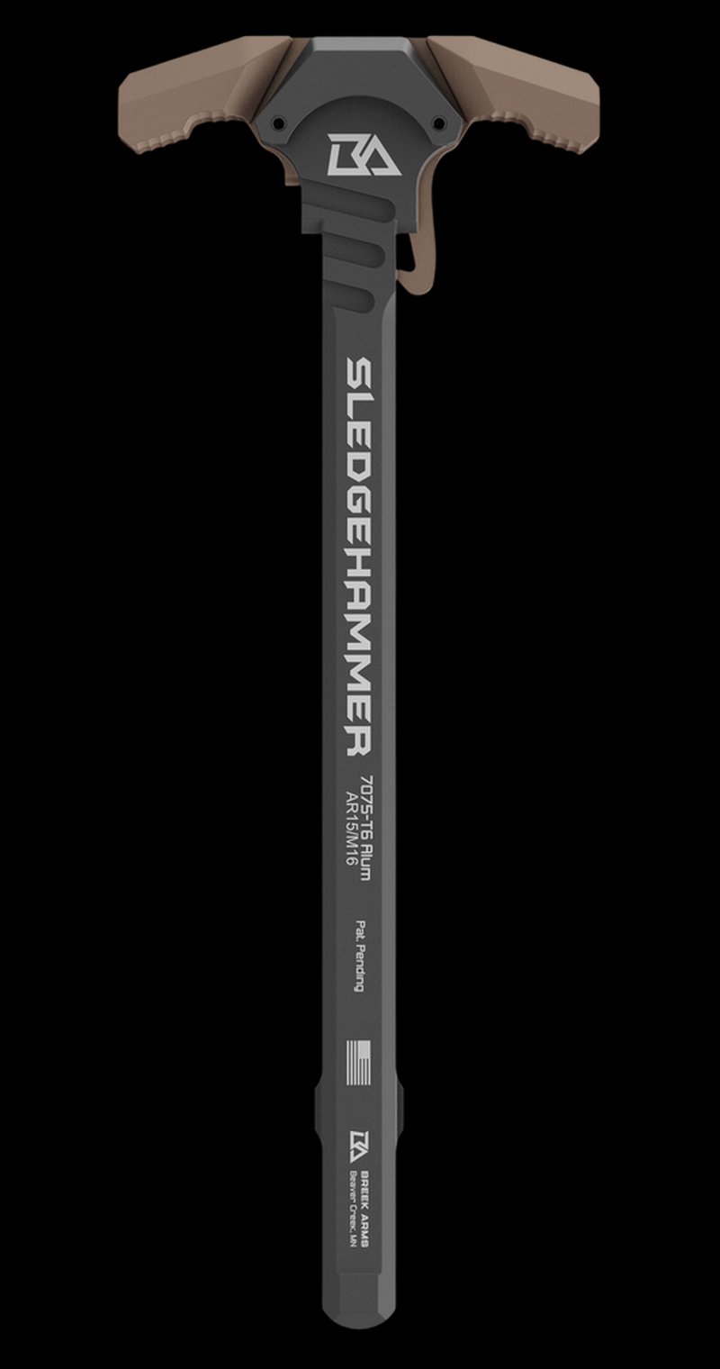 Breek Arms Sledgehammer AR-15/M16 Gas-Blocking Charging Handle 7075-T6 Aluminum FDE