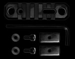 GrovTec US 3.1" 5-Slot Picatinny Rail Push Button Base, Black Anodized