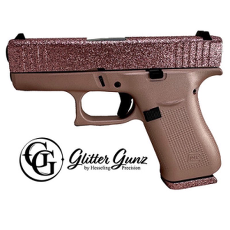 Glock G43X 9mm 3.4 inch Pistol Rose Gold GlitterGunz