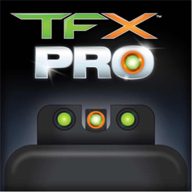 TruGlo TFX Pro Fiber Optic/Tritium Handgun Sight Set for Ruger LC9/380 (Orange/Green Outline) - TG13RS2PC