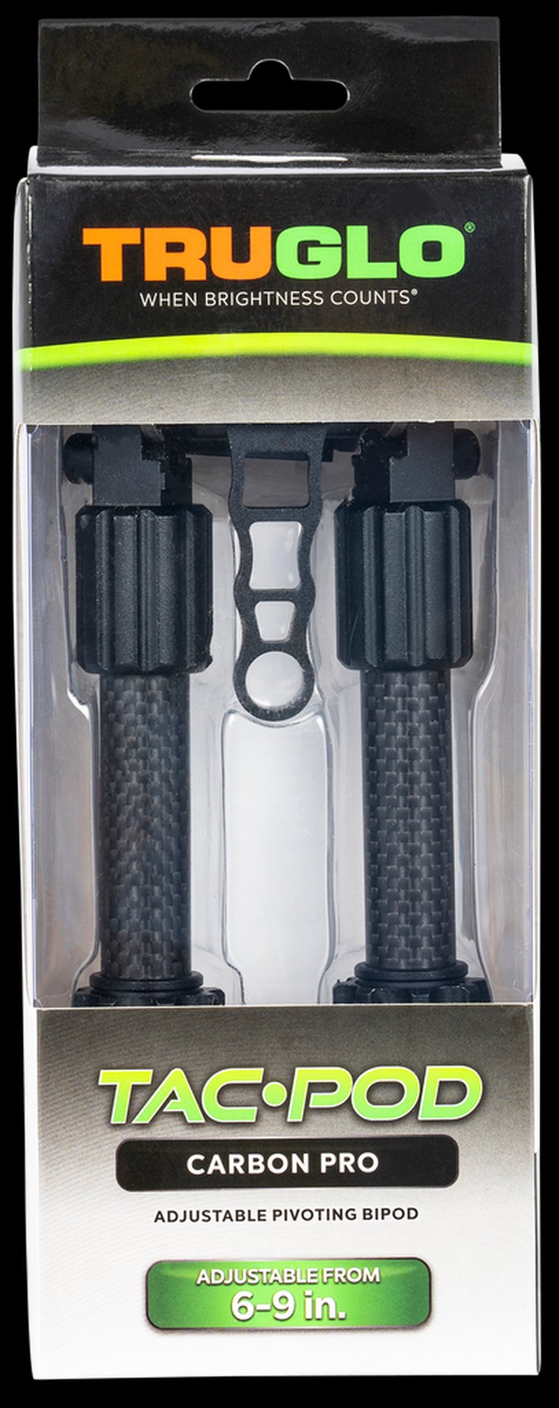 Truglo Tac-Pod Carbon Pro Bipod Picatinny Rail 6-9 in Carbon Fiber