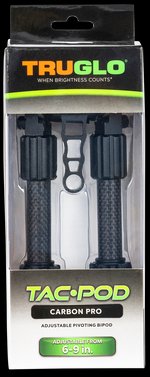 Truglo Tac-Pod Carbon Pro Bipod Picatinny Rail 6-9 in Carbon Fiber