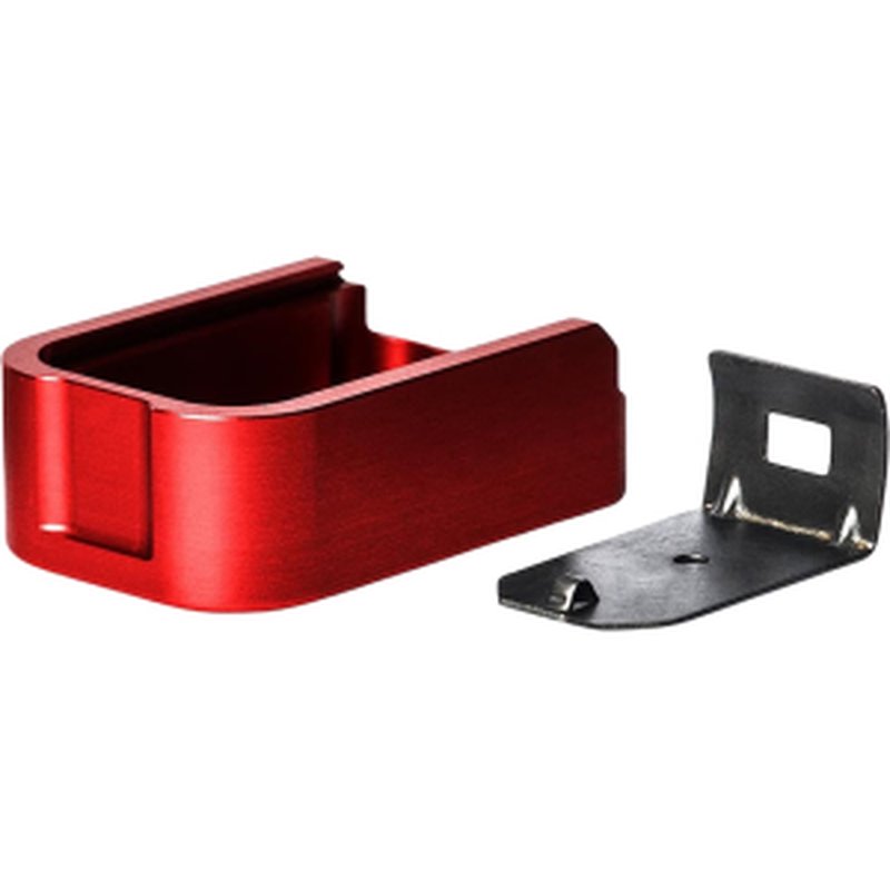 Mec-Gar Plus-2 Set Metal Magazine Floor Plate Anodized Red