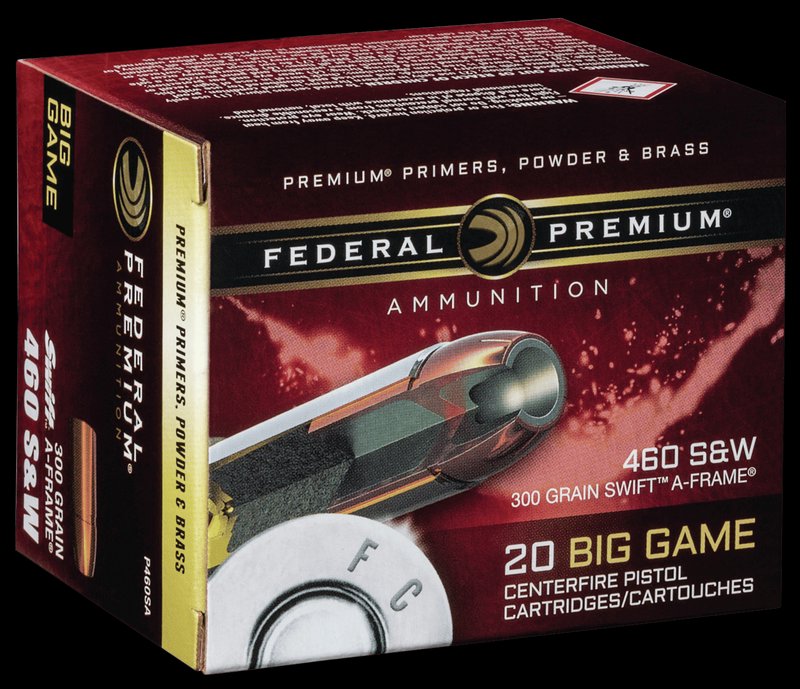 Federal Premium P460SA .460 S&W Mag 300gr Swift A-Frame SWFR Ammo (20 BX)