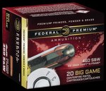 Federal Premium P460SA .460 S&W Mag 300gr Swift A-Frame SWFR Ammo (20 BX)