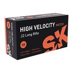 SK High Velocity Match 22LR Ammunition 40gr Lead Round Nose
