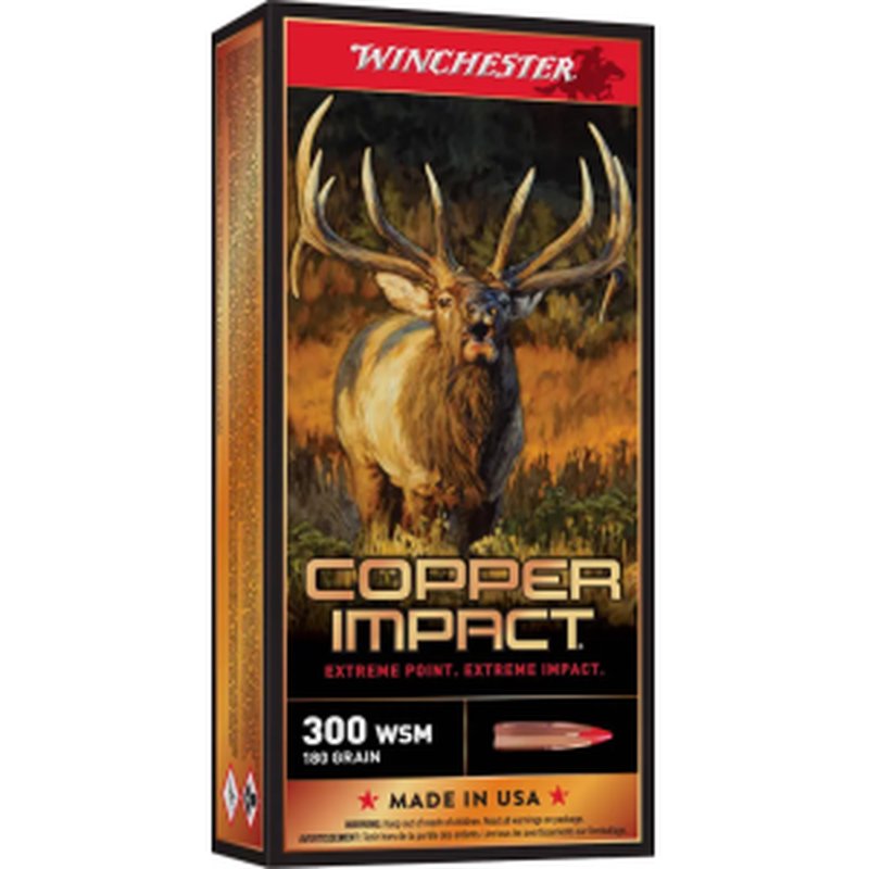 Winchester Copper Impact Deer Season XP 300 WSM 180gr Lead Free Ammunition