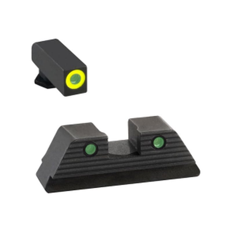 AmeriGlo GL822 Trooper Sight Set for Glock 42/43/48 Tritium Green