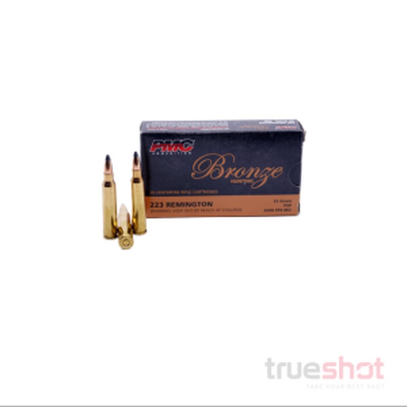 PMC Bronze 223 Rem 55 Grain PSP Pointed Soft Point Ammunition