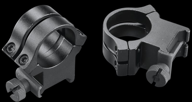 Weaver Mounts Quad Lock Detachable Scope Rings 1 in Extra High Matte Black