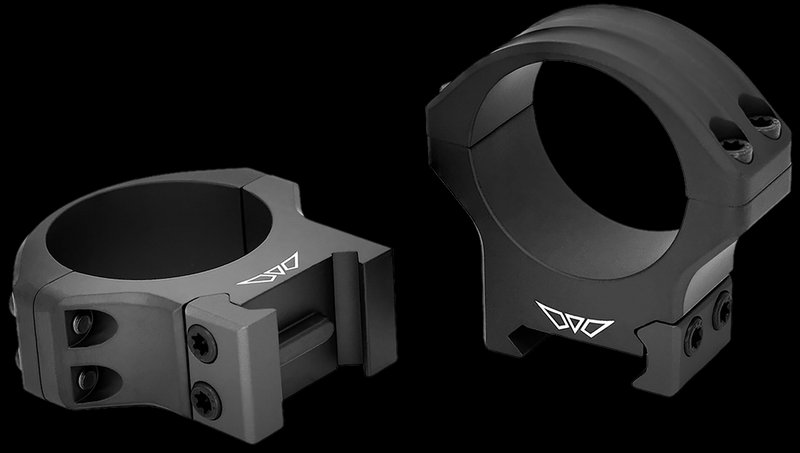 Warne Maxima Horizontal Scope Rings 34mm Medium Matte Black Steel Picatinny Weaver