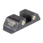 AmeriGlo Classic Yellow 2-Dot Tritium Rear Sight for Glock (.165" Notch)
