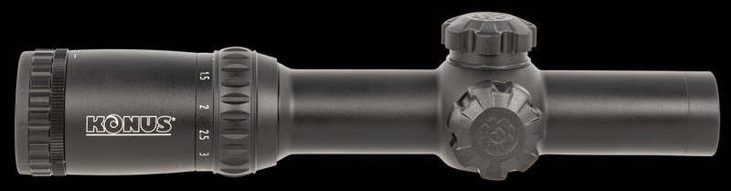 Konus KonusPro M-30 Rifle Scope 1-6x24, 30mm Tube, Dual-Illuminated Circle-Dot