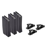 D&H Industries Aluminum 5.56 NATO 20 Round Magazine - Magpul Follower - Black - 3 Pack with Magpul USGI Ranger Plate