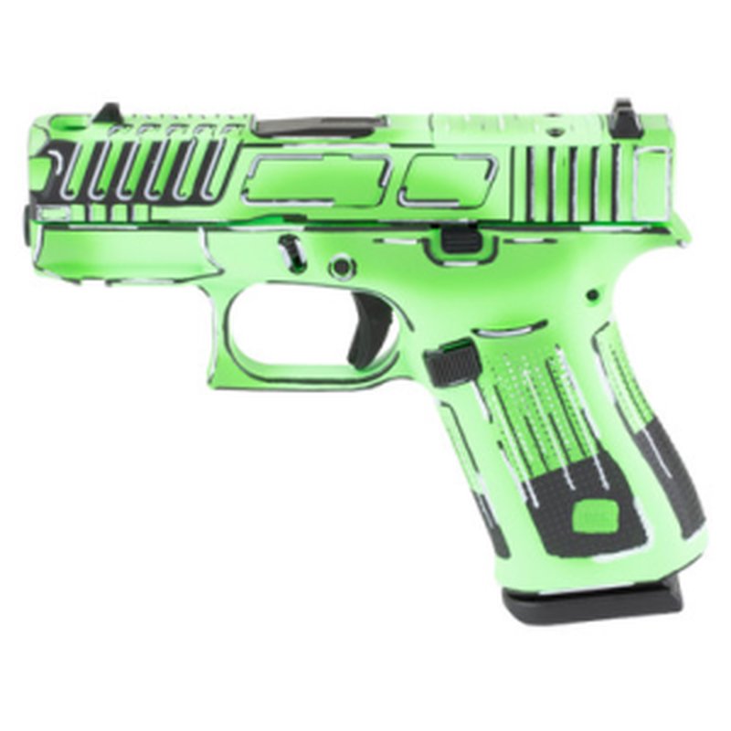 Glock 43X Comp 9mm 10rd Anime Green Pistol