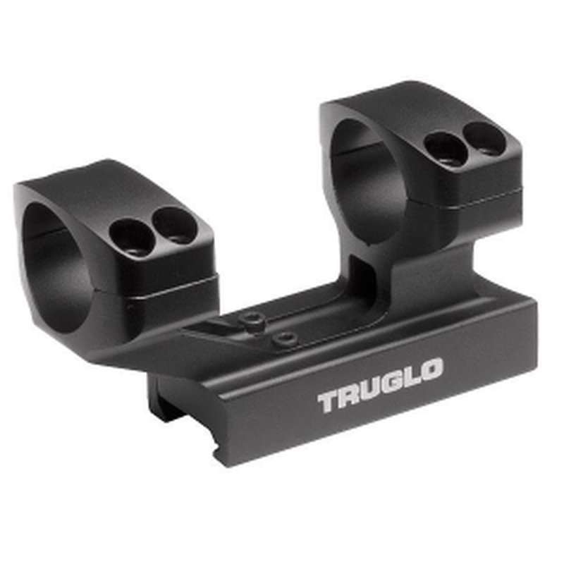Truglo 1-Piece Reversible Picatinny/Weaver Tactical Scope Mount with 30mm Rings 1"H / 2-7/8L Base