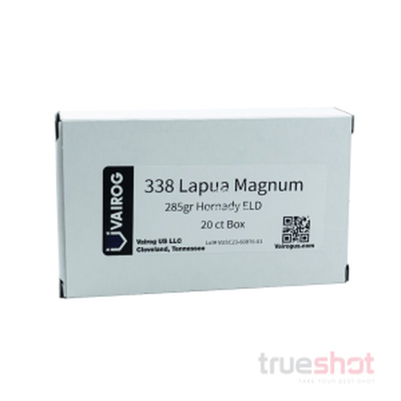 Vairog 338 Lapua Magnum Ammunition 285 Grain ELD-X Brass Case