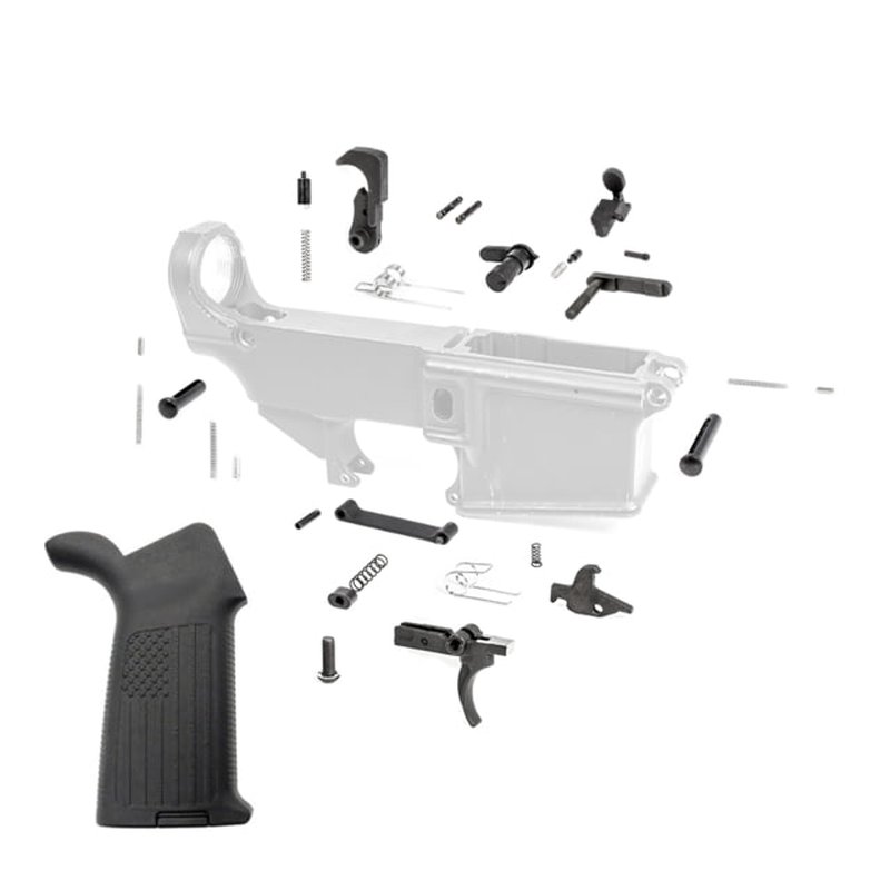 Tiger Rock AR-10/LR-308 w/ Flag Grip Lower Parts Kit