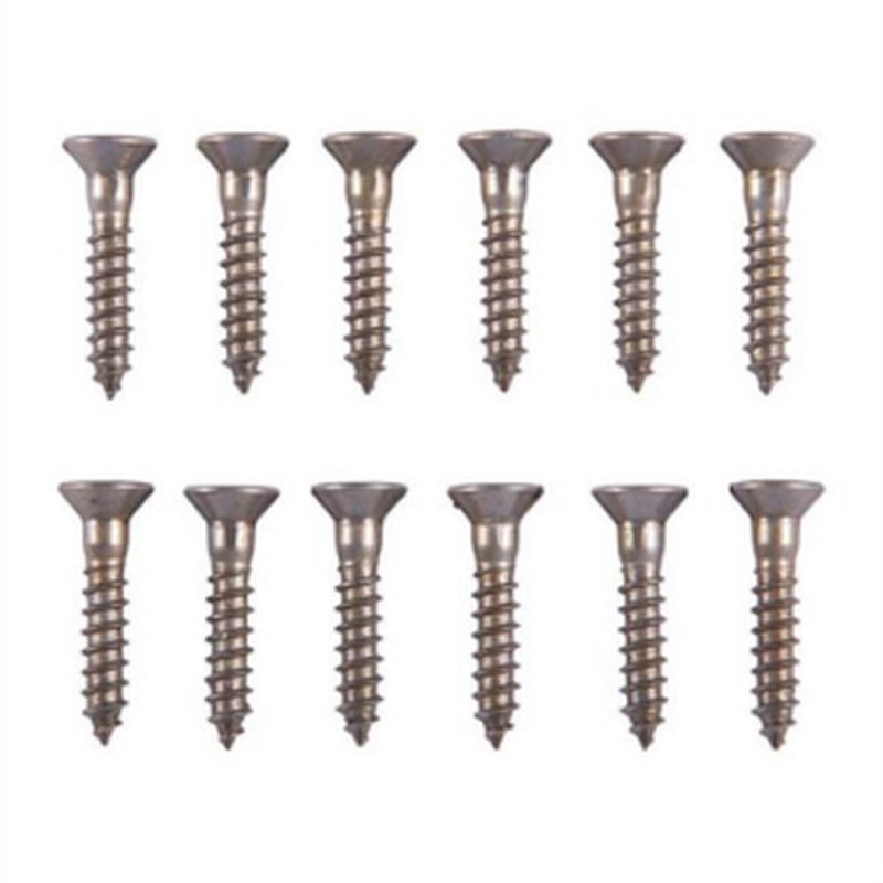 Brownells 6x3/4in Steel Flat Head Wood Screws (Blued) 12-Pack