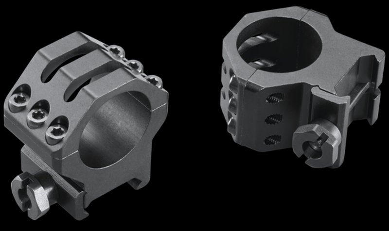 Weaver Mounts Six-Hole Skeleton Scope Rings 1 In High Matte Black Aluminum 6061-T6 48350