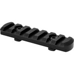 Warne 6203M M-LOK 7-Slot Rail Black, Firearm Parts, Fits M-LOK Slots, Weight 1.75 oz.