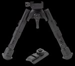 Leapers Recon 360 Rifle Bipod 5.6–7.2 in, 360 Pan, 15 Tilt, Matte Black Aluminum