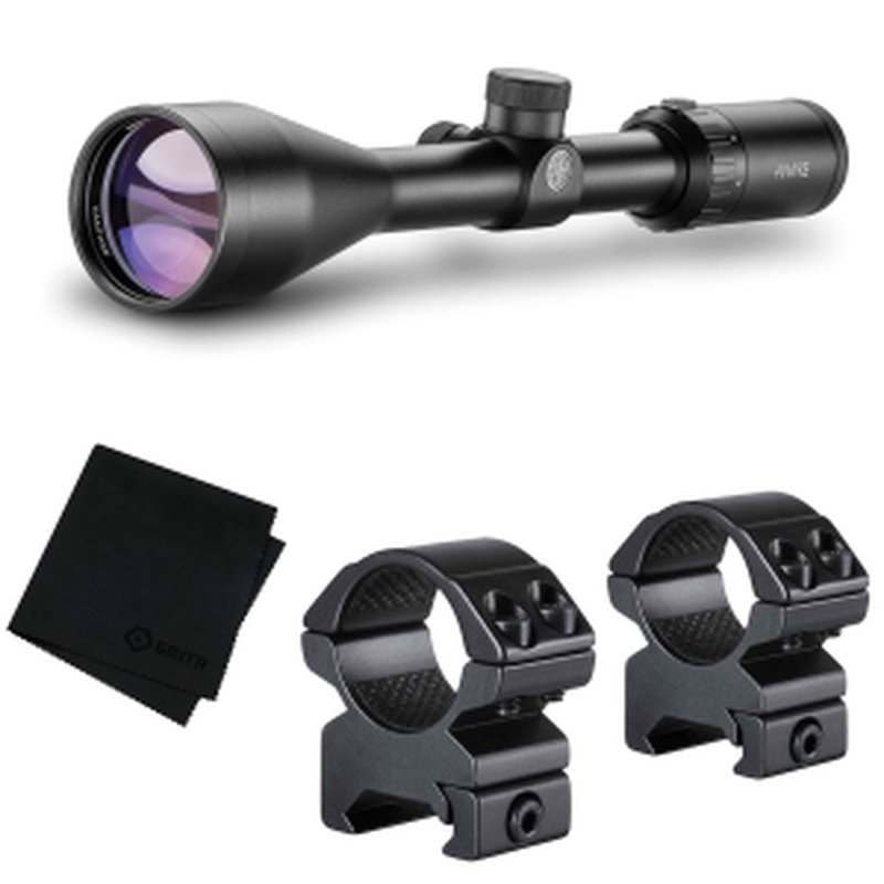 Hawke Vantage 4-12x50 Riflescope Kit w/ 1in Weaver Rings