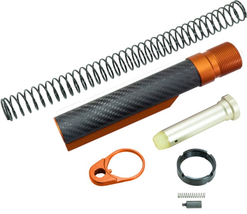 Timber Creek Enforcer Carbon Fiber Buffer Tube Kit Orange Anodized