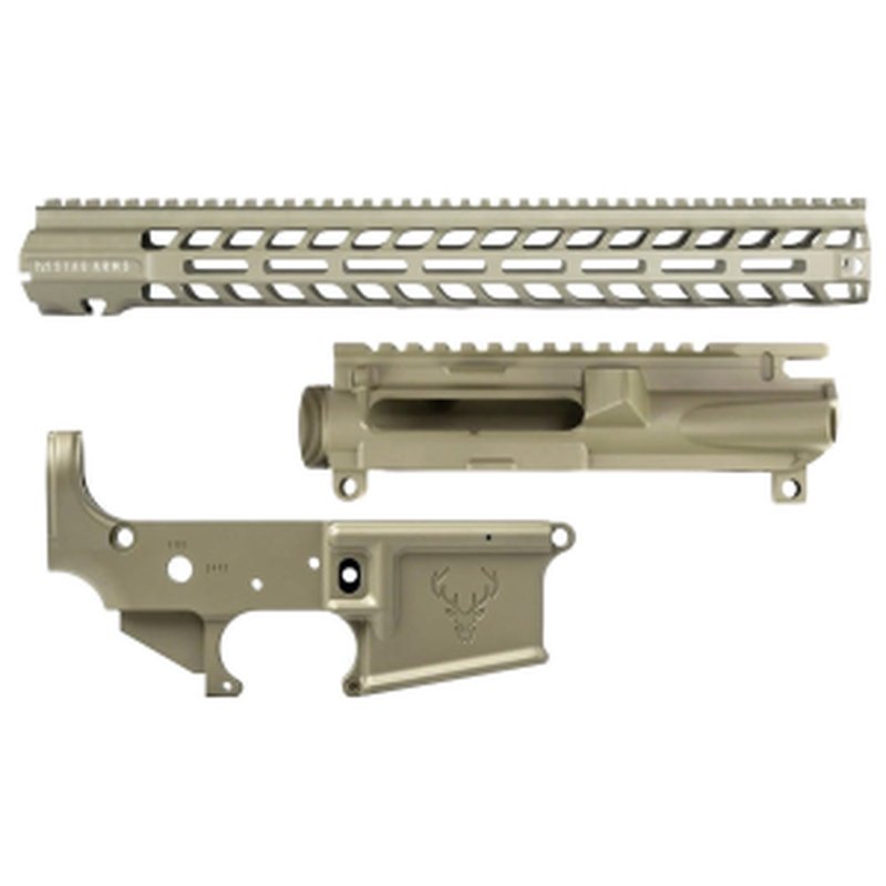 STAG 15 Builder Set w/ 15\" M-LOK Handguard, Left Handed - Clear Anodized