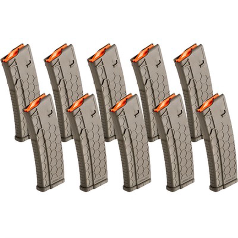 Hexmag Series 2 30rd AR-15 Magazine OD Green 10-Pack