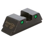 Ameriglo Classic Green Tritium 2-Dot Rear Sight, Black Outlines, .272" Height