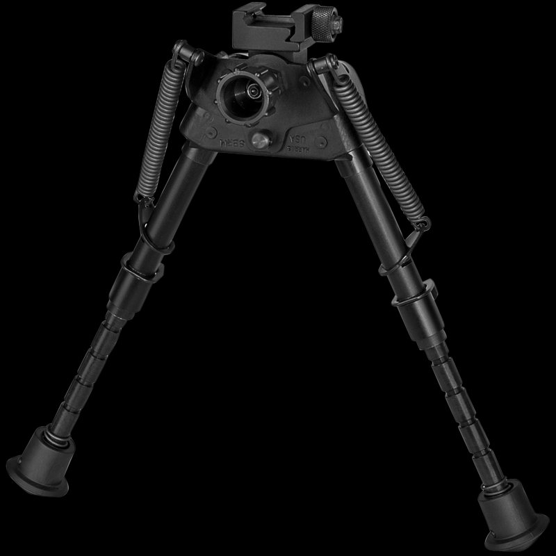 Harris S-BRMP Bipod Swivel Picatinny 6-9 in Black Steel/Aluminum