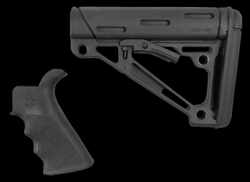 Hogue 15056 OverMolded Combo Kit AR-15 Stock Collapsible Beavertail Grip Mil-Spec Tube