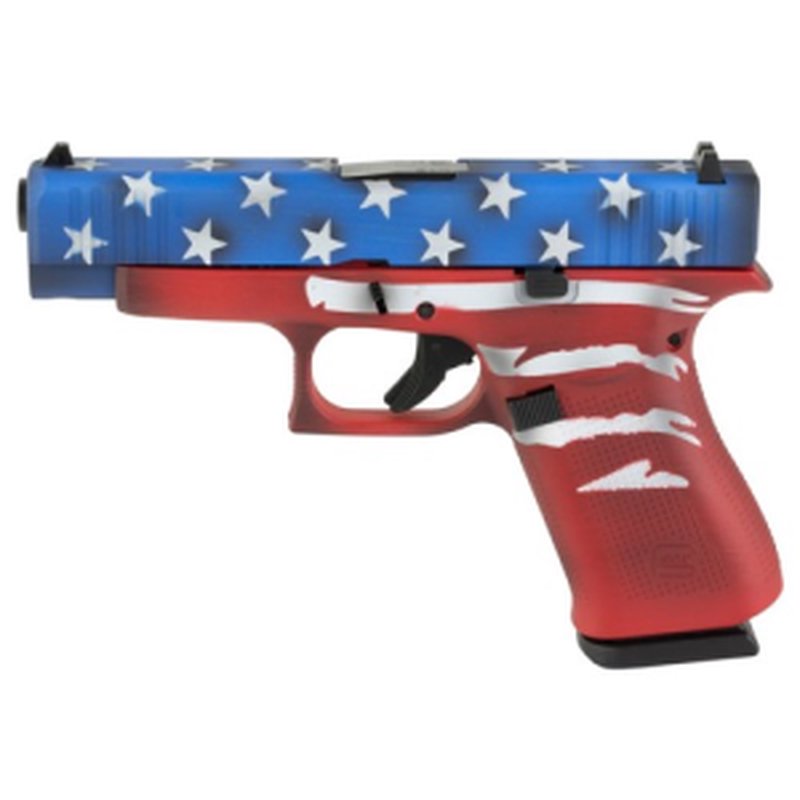 Glock G48 9mm 4.17 in 10rd Pistol - Skydas Red White Blue Flag
