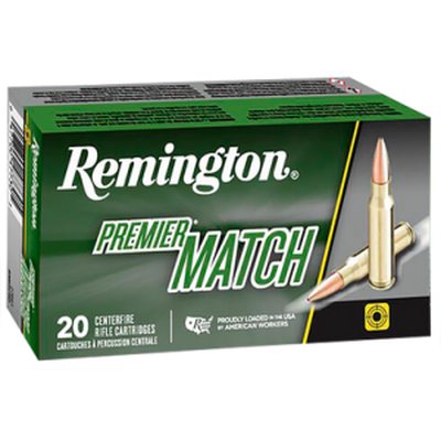 Remington Premier Match RM223R3 223 Rem 77gr BTHP Boat Tail Hollow Point 20rd