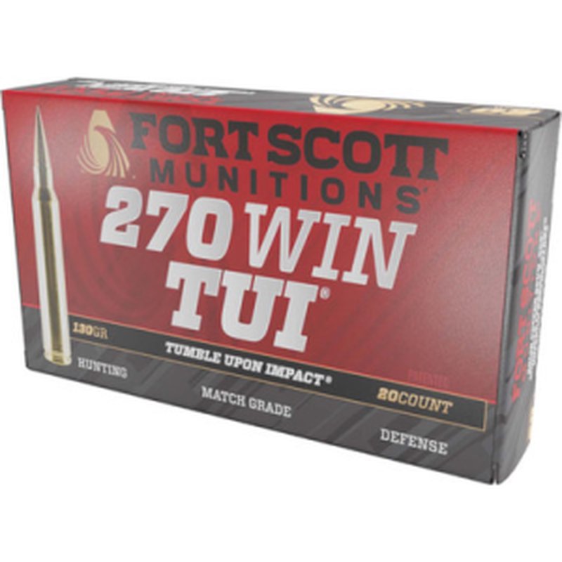 Fort Scott 270 Win 130gr TUI Copper Solid Rifle Ammo