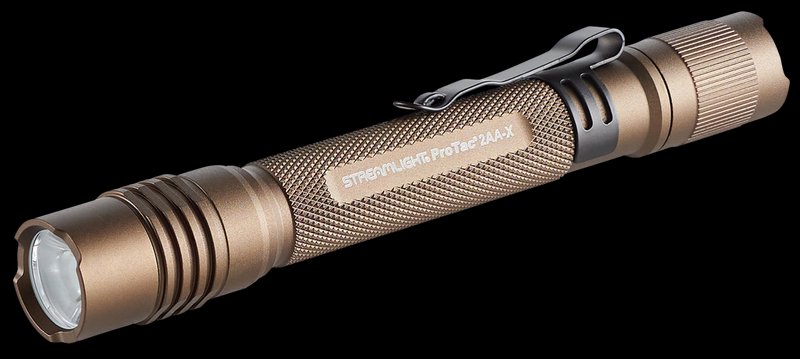 Streamlight ProTac 2AA Tactical Flashlight Coyote IPX7 Waterproof C4 LED 250/18