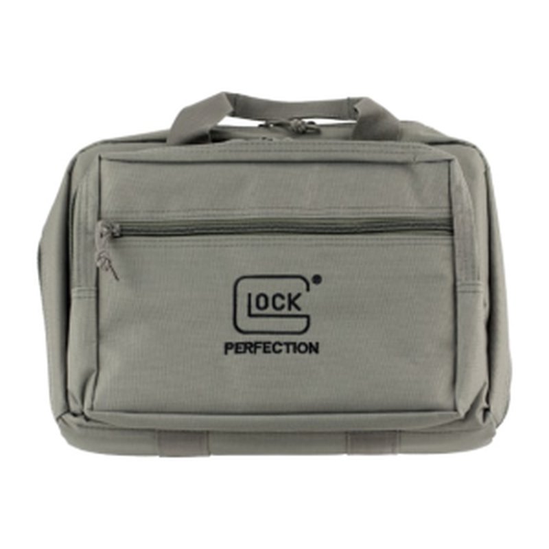 Glock AP60301 Double Pistol Case Gray with Dual Padded Compartments