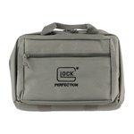 Glock AP60301 Double Pistol Case Gray with Dual Padded Compartments