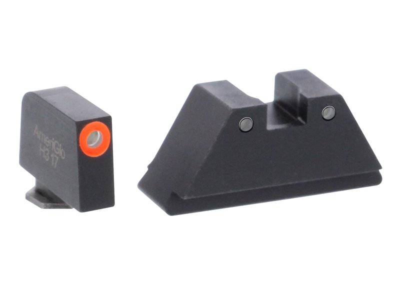 AmeriGlo GL-452 Glock Tritium Front & Rear Sights (XL, Optic Compatible)