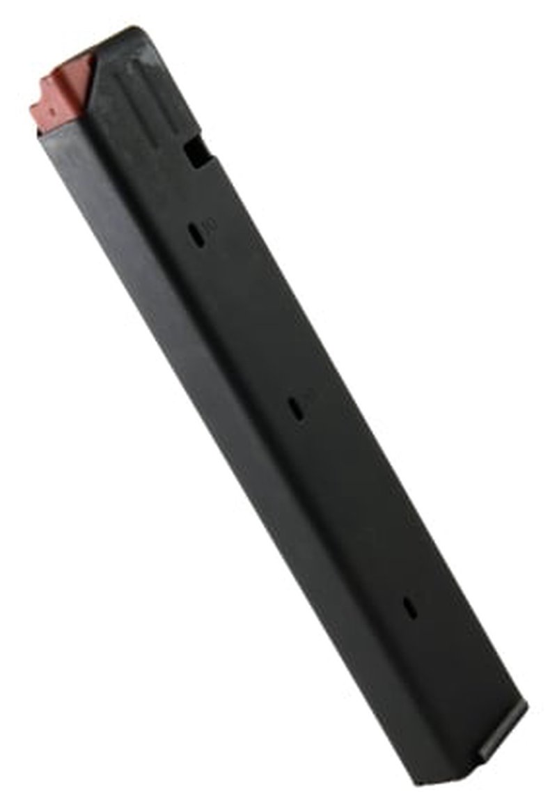 ASC Magazine AR-15 9mm 32rd Capacity Black Marlube Stainless Steel Orange Follower - 32-9mm-AR-
