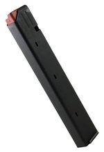 ASC Magazine AR-15 9mm 32rd Capacity Black Marlube Stainless Steel Orange Follower - 32-9mm-AR-
