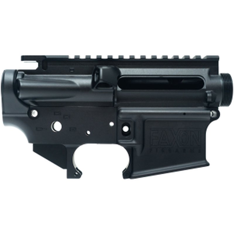 Faxon FF-15 Receiver Set 01 AR-15 Forged Upper & Lower Stripped Set Black Anodized