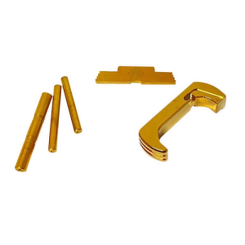 Cross Armory 3-Piece Kit Glock Gen 4 (Dimpled Pin Set, Ext Mag Catch & Slide Lock)