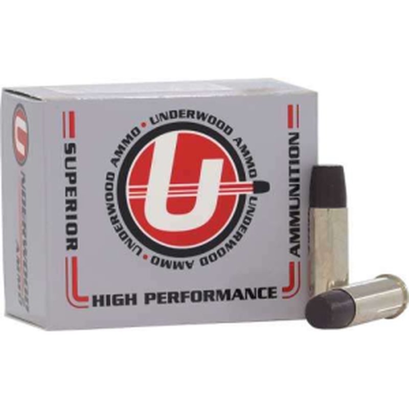 Underwood Gas Check .44 Rem Mag +P+ 340gr Lead Flat Nose Ammunition 20 Round Box