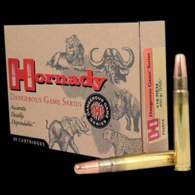 Hornady 82674 Dangerous Game 416 Remington Magnum Solid Ammo 400 Grain (20 Rounds)