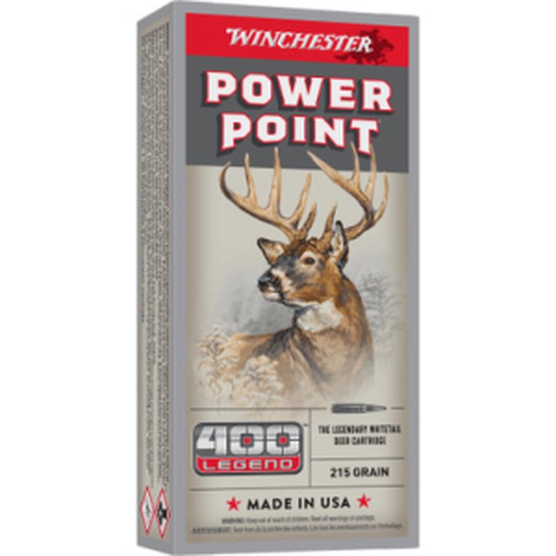 Winchester .400 Legend 215gr Power-Point Rifle Ammo 20 Round Box