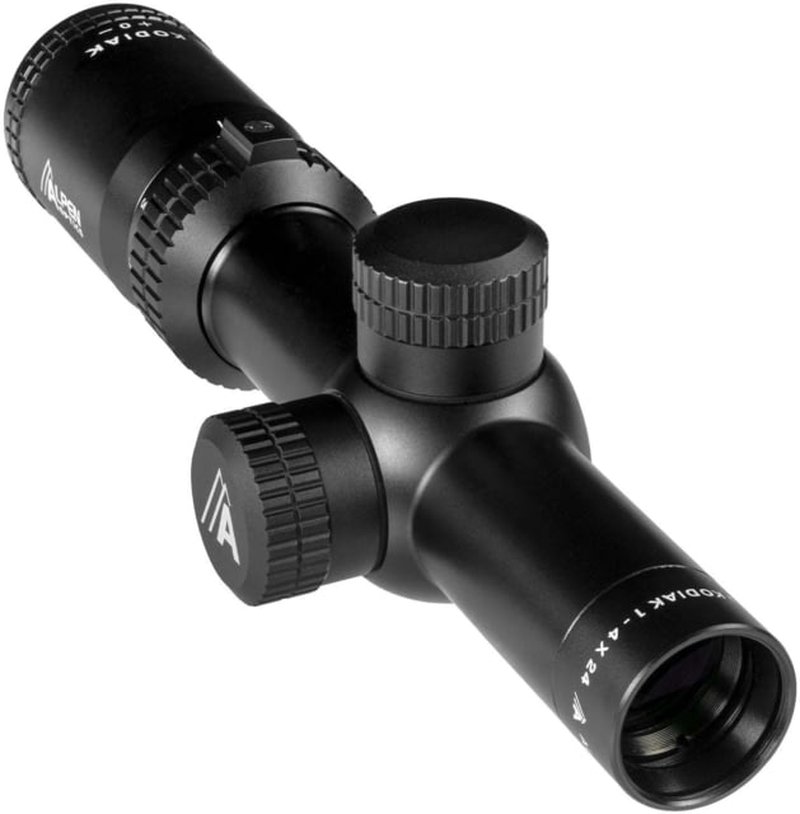 Bresser Alpen Kodiak 1-4x24mm 30 mm Tube LPVO Rifle Scope Second Focal Plane AR-BDC Reticle Black