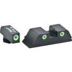 AmeriGlo GL5113 Classic 3-Dot Tritium Sight Set Glock Gen 5 9mm/.40 Green/Green White Outline