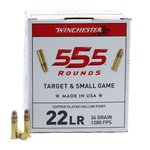 Winchester 22 Long Rifle 36 Grain PHP Ammunition 5550 Rounds